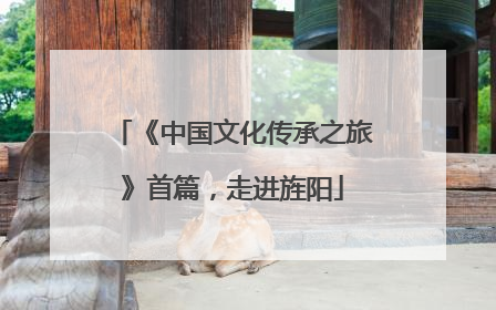 《中国文化传承之旅》首篇，走进旌阳