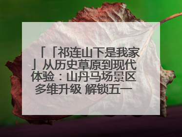 「祁连山下是我家」从历史草原到现代体验：山丹马场景区多维升级 解锁五一文旅新玩法