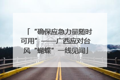 “确保应急力量随时可用”——广西应对台风“蝴蝶”一线见闻