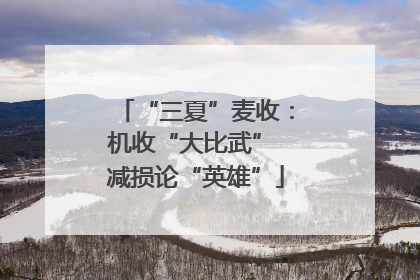 “三夏”麦收：机收“大比武” 减损论“英雄”