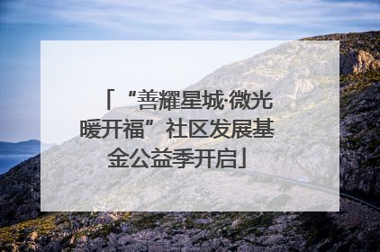 “善耀星城·微光暖开福”社区发展基金公益季开启