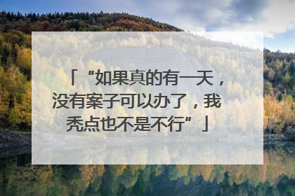 “如果真的有一天，没有案子可以办了，我秃点也不是不行”