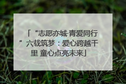 “志愿亦城·青爱同行”六载筑梦：爱心跨越千里 童心点亮未来