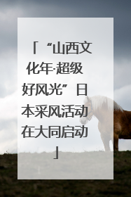 “山西文化年·超级好风光”日本采风活动在大同启动