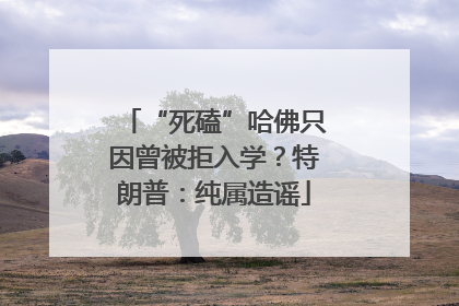 “死磕”哈佛只因曾被拒入学？特朗普：纯属造谣