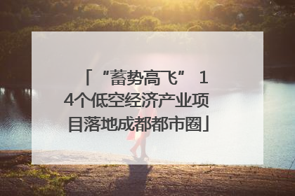 “蓄势高飞” 14个低空经济产业项目落地成都都市圈