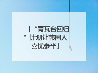 “青瓦台回归”计划让韩国人喜忧参半