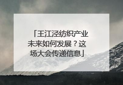 王江泾纺织产业未来如何发展？这场大会传递信息
