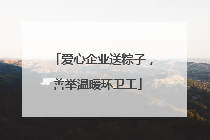 爱心企业送粽子，善举温暖环卫工