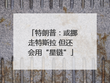 特朗普：或挪走特斯拉 但还会用“星链”