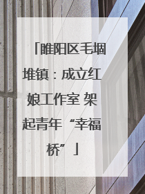 睢阳区毛堌堆镇：成立红娘工作室 架起青年“幸福桥”