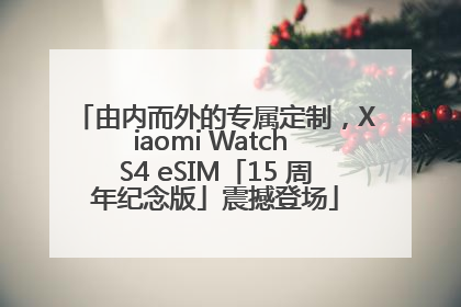 由内而外的专属定制，Xiaomi Watch S4 eSIM「15 周年纪念版」震撼登场