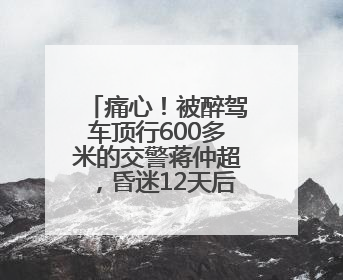 痛心！被醉驾车顶行600多米的交警蒋仲超，昏迷12天后牺牲