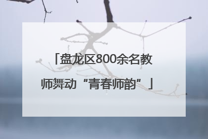 盘龙区800余名教师舞动“青春师韵”