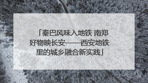 秦巴风味入地铁 南郑好物映长安——西安地铁里的城乡融合新实践