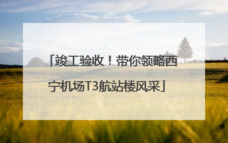 竣工验收！带你领略西宁机场T3航站楼风采