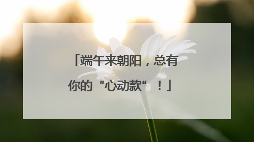 端午来朝阳，总有你的“心动款”！