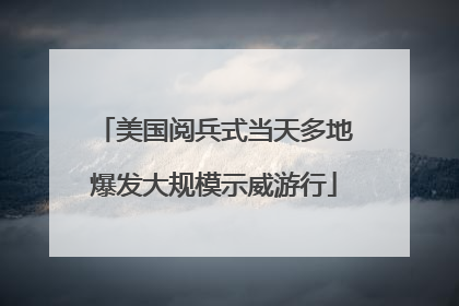 美国阅兵式当天多地爆发大规模示威游行