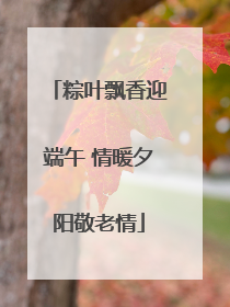 粽叶飘香迎端午 情暖夕阳敬老情