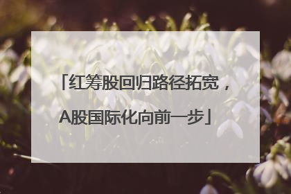 红筹股回归路径拓宽，A股国际化向前一步