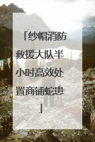 纱帽消防救援大队半小时高效处置商铺蛇患