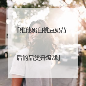 维他奶白桃豆奶背后的品类升级战