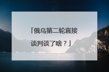 俄乌第二轮直接谈判谈了啥？