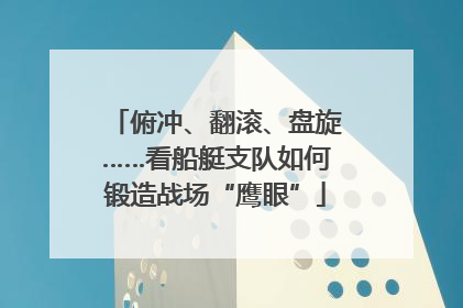 俯冲、翻滚、盘旋……看船艇支队如何锻造战场“鹰眼”