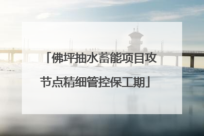 佛坪抽水蓄能项目攻节点精细管控保工期