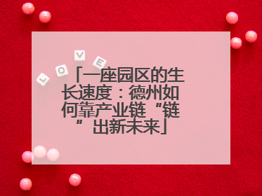 一座园区的生长速度：德州如何靠产业链“链”出新未来