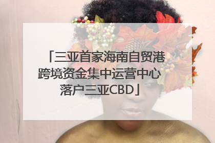 三亚首家海南自贸港跨境资金集中运营中心落户三亚CBD