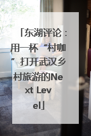 东湖评论：用一杯“村咖”打开武汉乡村旅游的Next Level