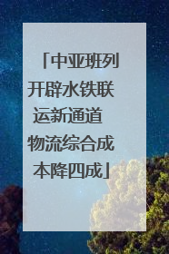 中亚班列开辟水铁联运新通道 物流综合成本降四成