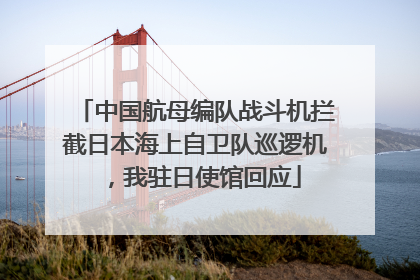 中国航母编队战斗机拦截日本海上自卫队巡逻机，我驻日使馆回应
