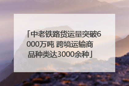 中老铁路货运量突破6000万吨 跨境运输商品种类达3000余种