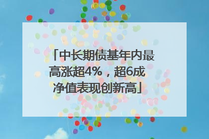 中长期债基年内最高涨超4%，超6成净值表现创新高