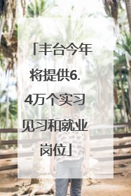 丰台今年将提供6.4万个实习见习和就业岗位