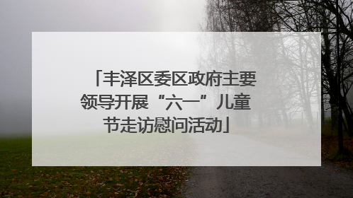 丰泽区委区政府主要领导开展“六一”儿童节走访慰问活动