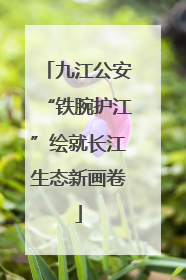 九江公安“铁腕护江”绘就长江生态新画卷