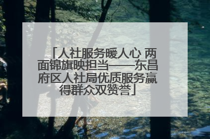 人社服务暖人心 两面锦旗映担当——东昌府区人社局优质服务赢得群众双赞誉