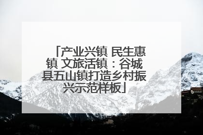 产业兴镇 民生惠镇 文旅活镇：谷城县五山镇打造乡村振兴示范样板