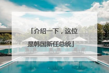介绍一下，这位是韩国新任总统