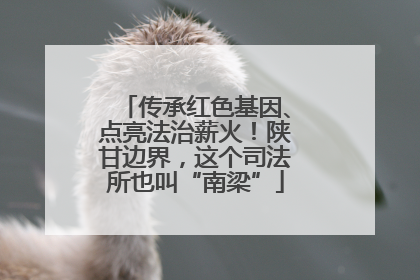 传承红色基因、点亮法治薪火！陕甘边界，这个司法所也叫“南梁”