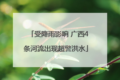 受降雨影响 广西4条河流出现超警洪水