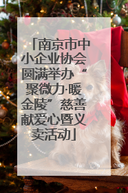 南京市中小企业协会圆满举办“聚微力·暖金陵”慈善献爱心暨义卖活动