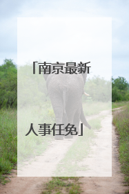 南京最新人事任免