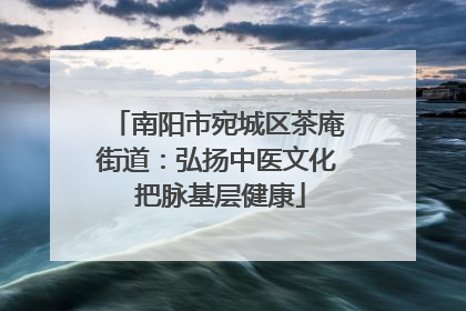 南阳市宛城区茶庵街道：弘扬中医文化 把脉基层健康
