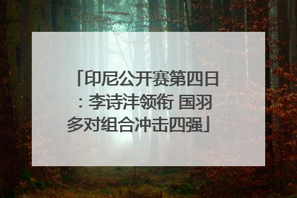 印尼公开赛第四日：李诗沣领衔 国羽多对组合冲击四强