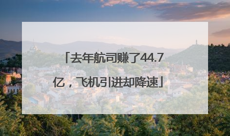去年航司赚了44.7亿，飞机引进却降速