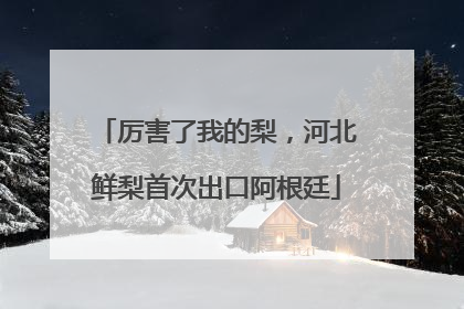 厉害了我的梨，河北鲜梨首次出口阿根廷